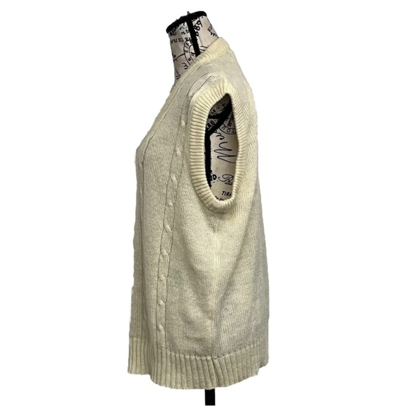 Vintage Troy Hill Sweater Vest 80s/90s Mens Cableknit Fishermen Preppy Grampa L - Picture 3 of 8